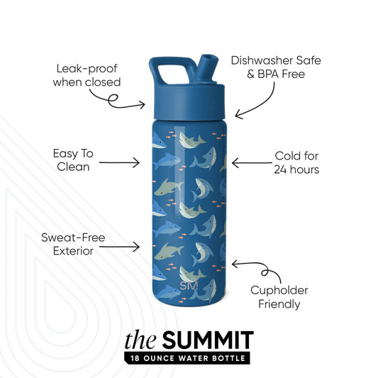 Summit Kids Water Bottle with Straw Lid